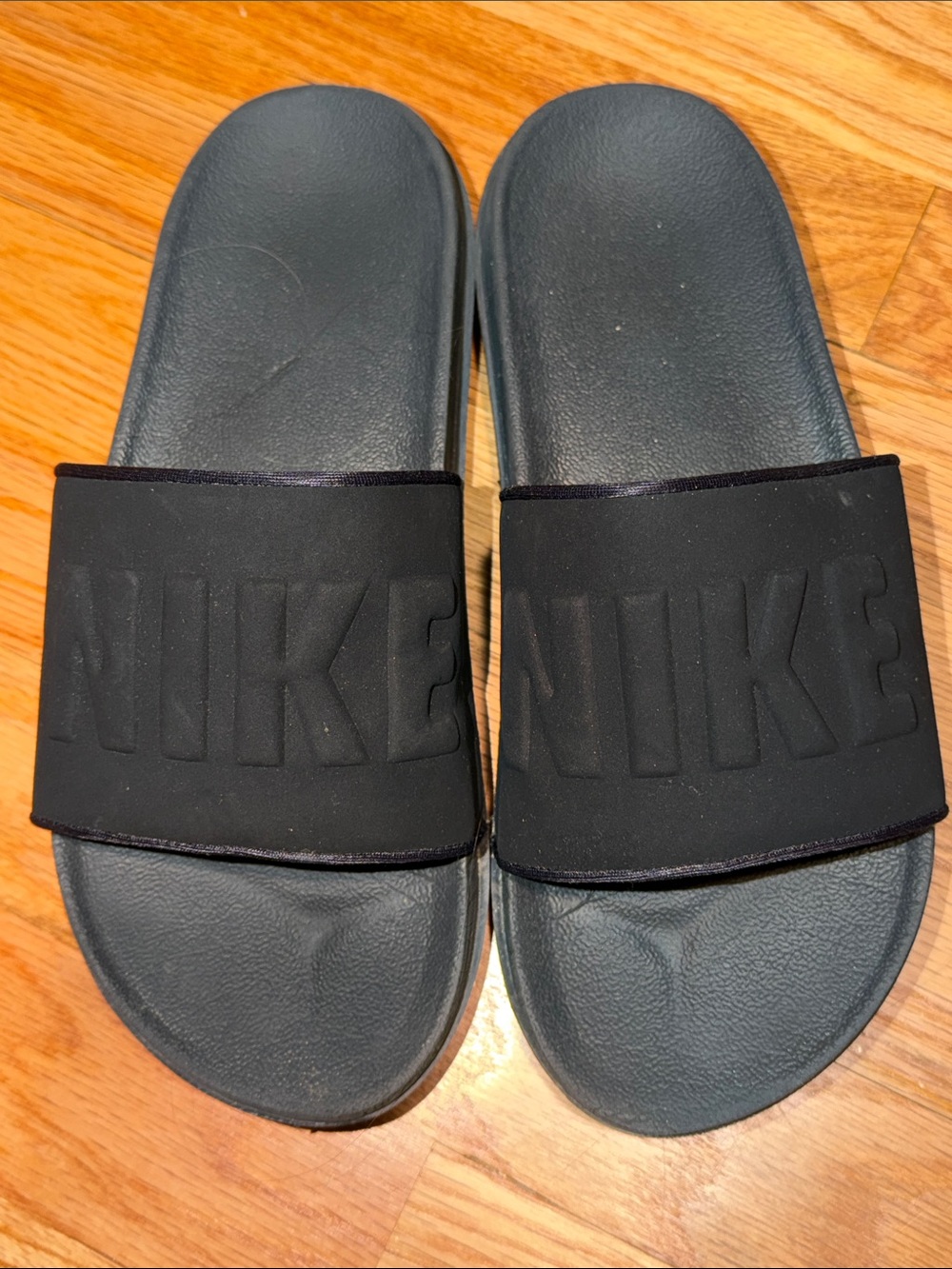 Nike Black Embossed Logo Slide Sandals